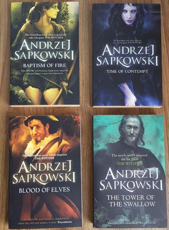 The Witcher Boxed Set Blood Of Elves The Time Of Contempt Baptism Of Fire The Tower Of The Shallow Andrzej Sapkowski Books Stationery Books On Carousell
