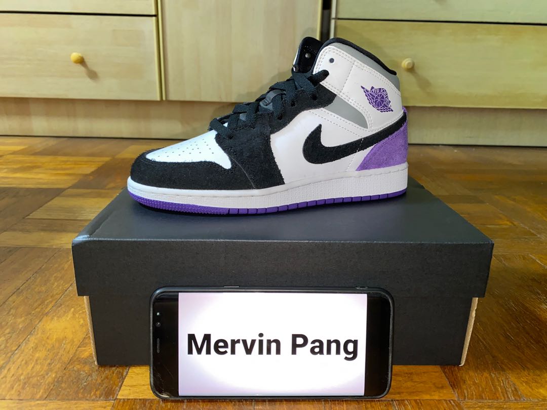 air jordan 1 mid gs purple