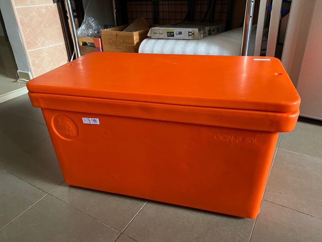 50 litre Heavy Duty Insulated Ice Box Fish Box Ice Bucket Cooler Box Cold  Storage Box