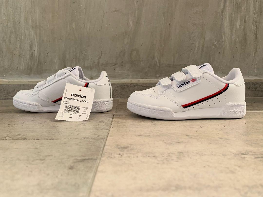 Adidas Continental 80 White Kids Shoes 11K UK Babies Kids Babies Kids Fashion on Carousell