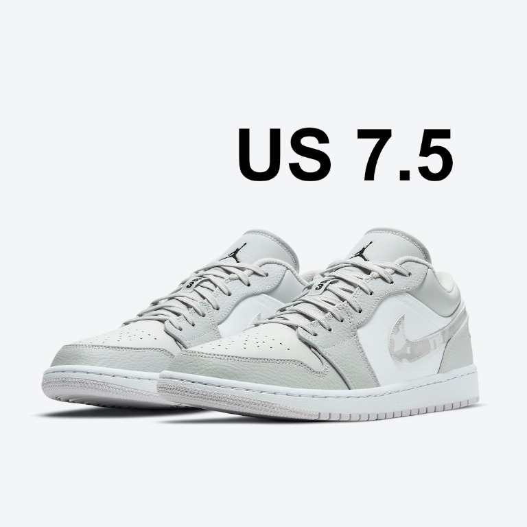 Air Jordan 1 Low White Camo Us 7 5 Men S Fashion Footwear Sneakers On Carousell