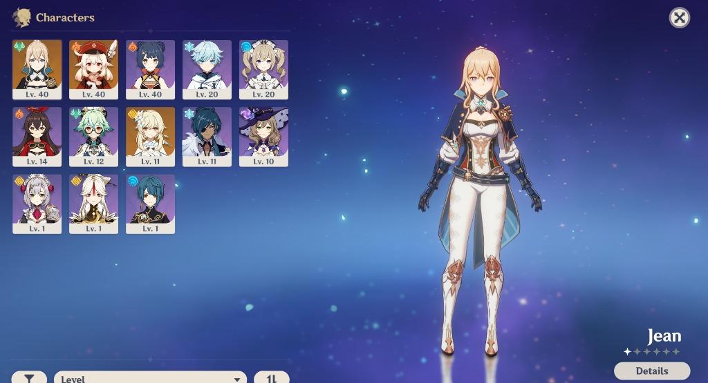 Ar 22 Jean C1 Klee C0 Random 4 Star Genshin Impact Account Video Gaming Video Games On Carousell