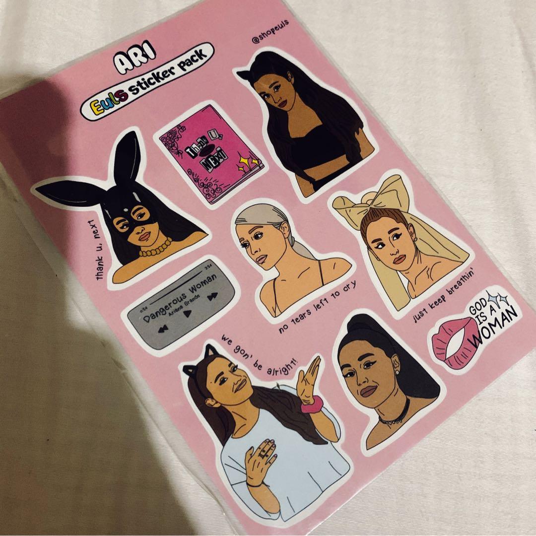 Ariana Grande Stickers Set Of 3 Clings Paper Party Supplies Deshpandefoundationindia Org