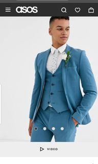 ASOS Dusky Blue Two Piece Suit