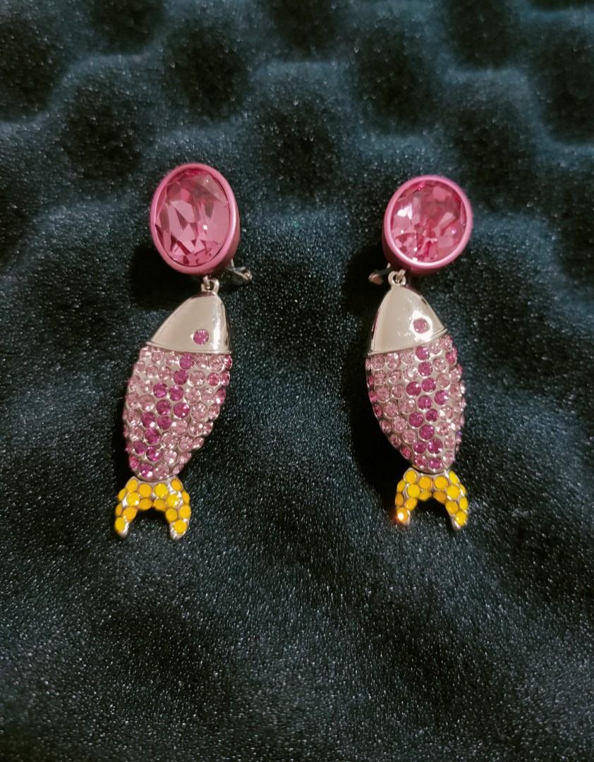 Swarovski fish earrings hot sale
