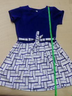 Blue dlip on Dress