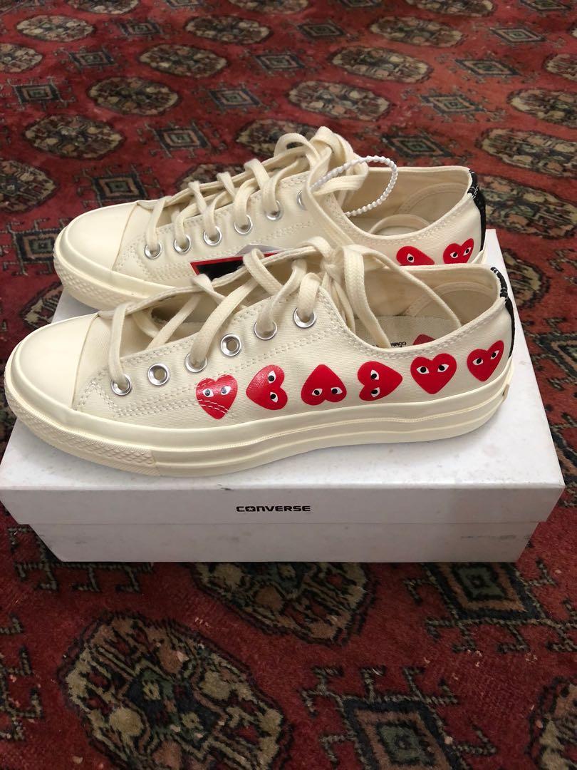 CDG X Converse Multi Heart Low Women s Fashion Footwear Sneakers on Carousell