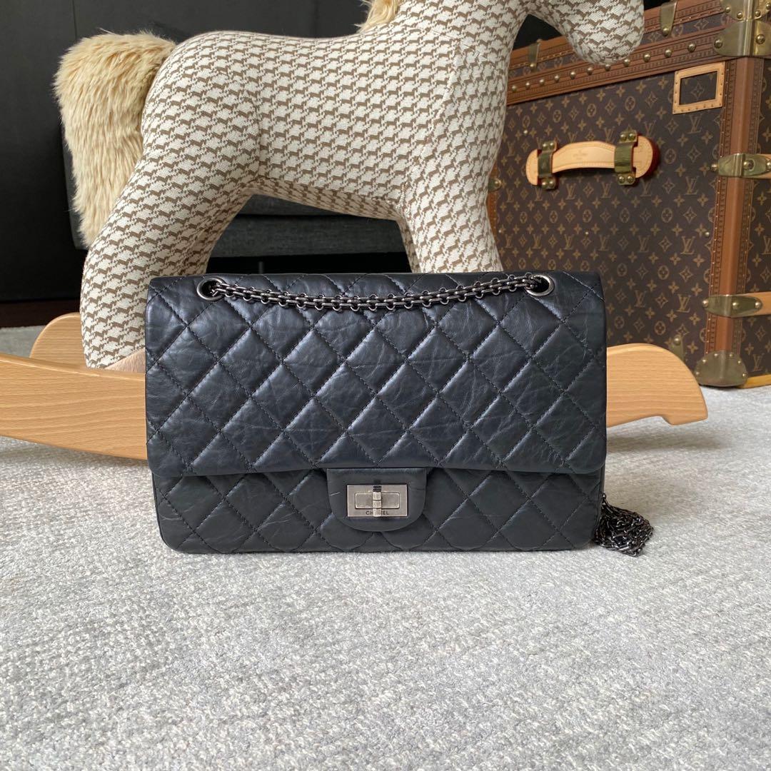 Chanel 2.55 Reissue 226 Black GHW, Luxury, Bags & Wallets on Carousell