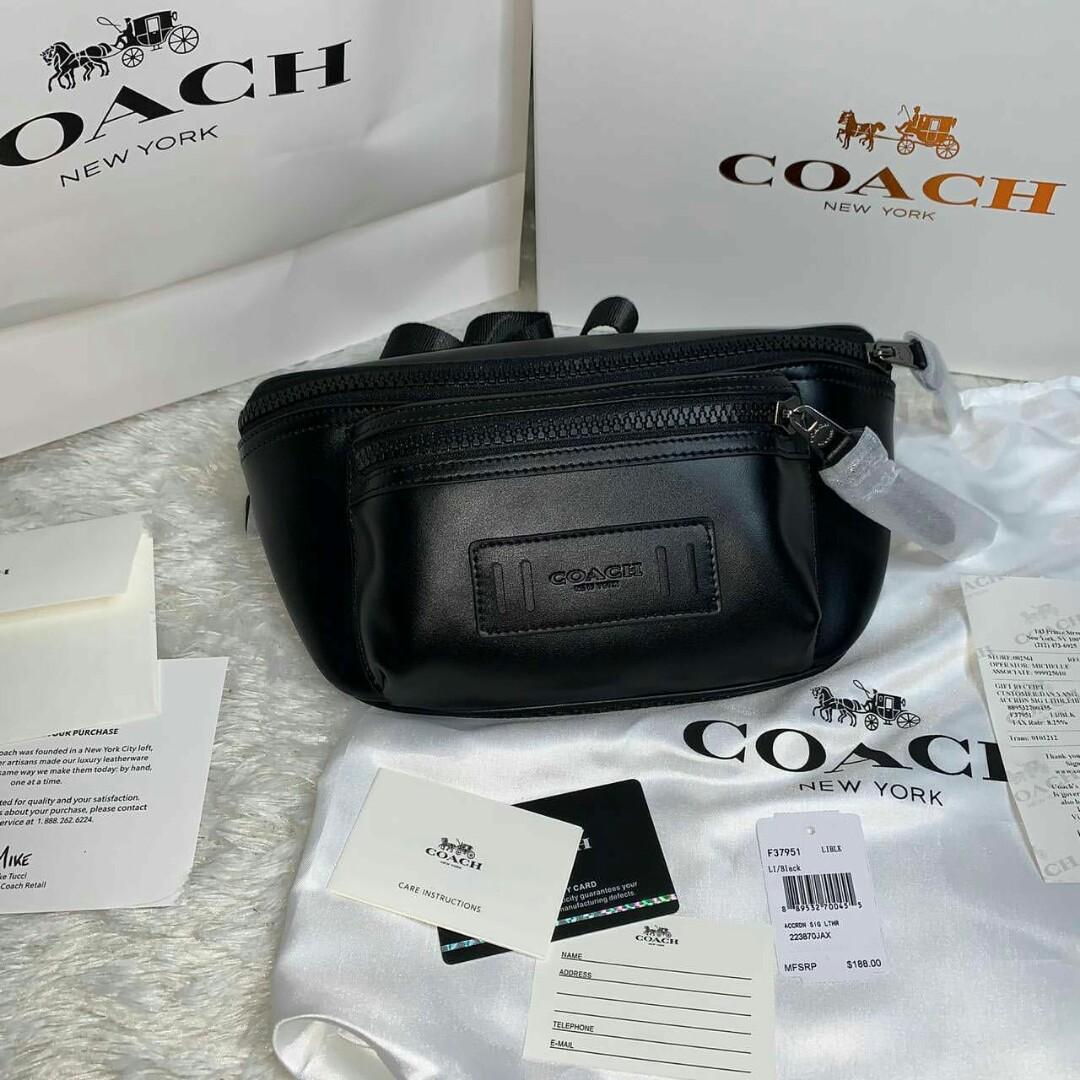 COACH WAIST BAG AUTHENTIC FULL SET, Barang Mewah, Tas & Dompet di Carousell