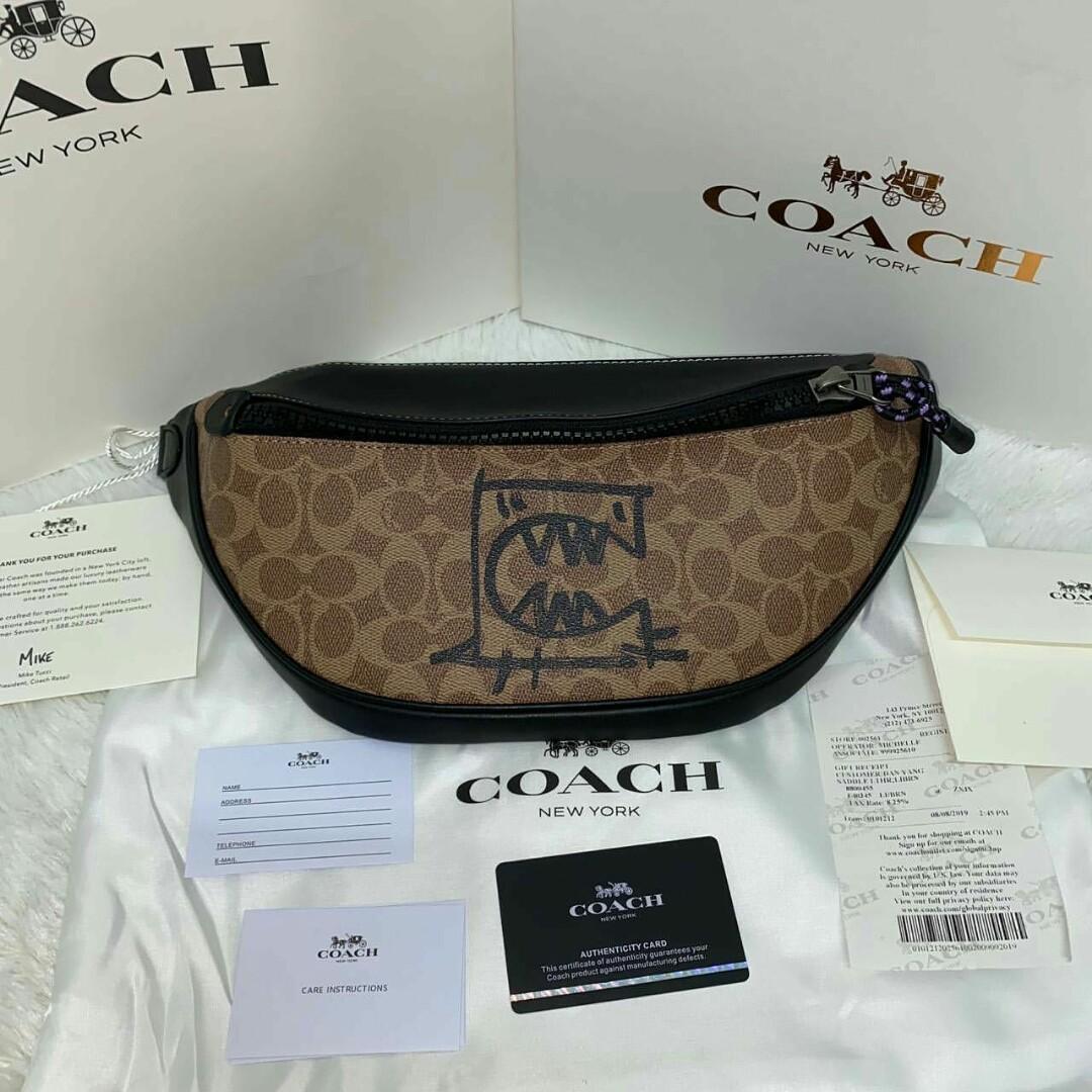 COACH WAIST BAG AUTHENTIC FULL SET, Barang Mewah, Tas & Dompet di Carousell