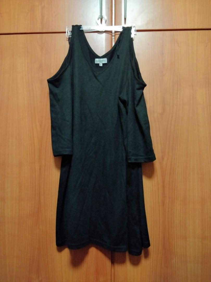 black cold shoulder top size 18