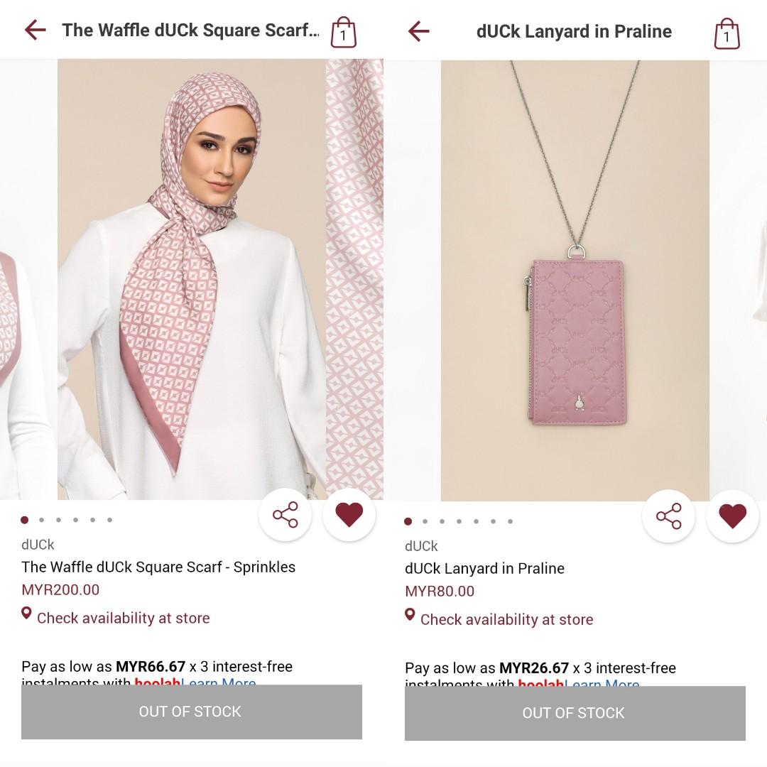 The Waffle Duck Sprinkles Square Duck Lanyard Praline Combo Only Muslimah Fashion Scarves On Carousell