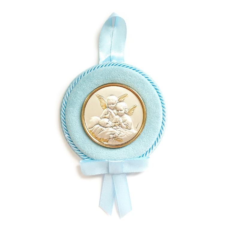 Crib Medal Silver Plated Baby Cradle Baptism Holy Communion, Hobbies