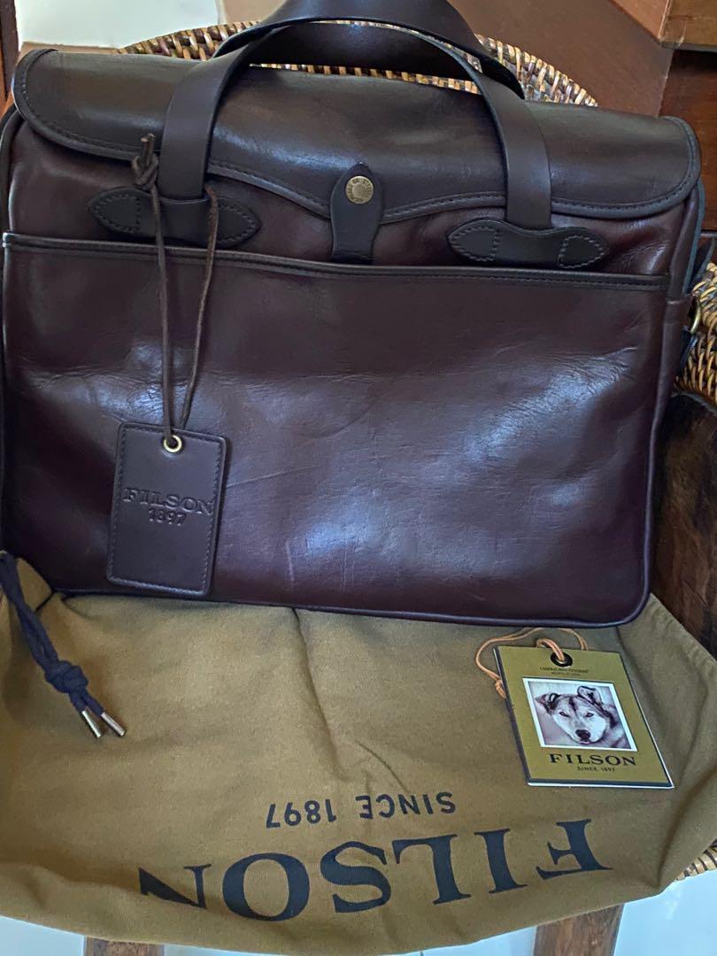 Filson weatherproof leather briefcase sales
