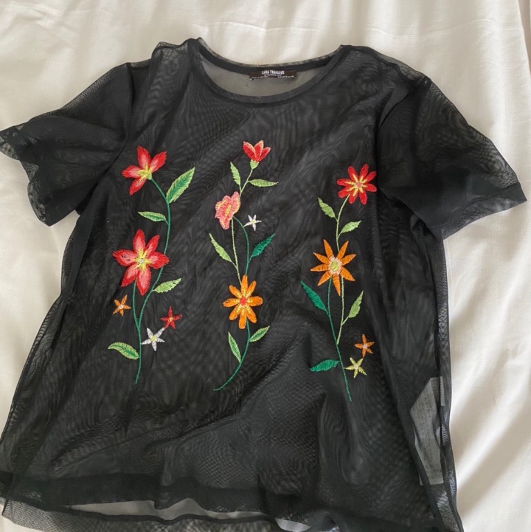 flower mesh top