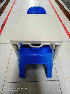 Folding study table and chairs for kids