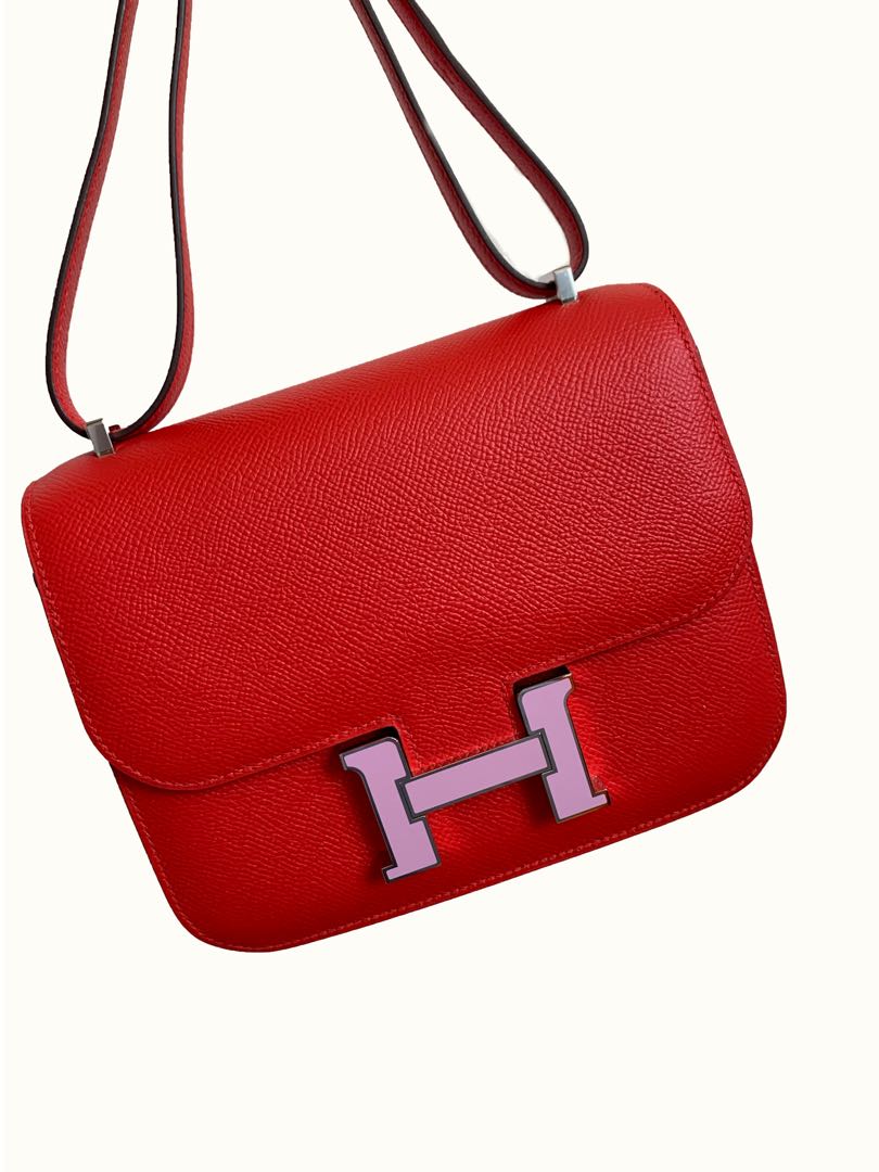 Hermès Constance 18 Rouge de Coeur / Mauve Silvestre