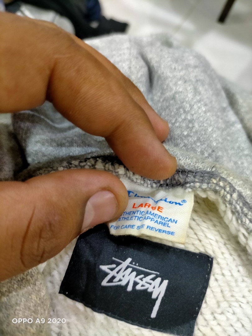 Hoodie Stussy x champion Men s Fashion Tops Sets Hoodies on