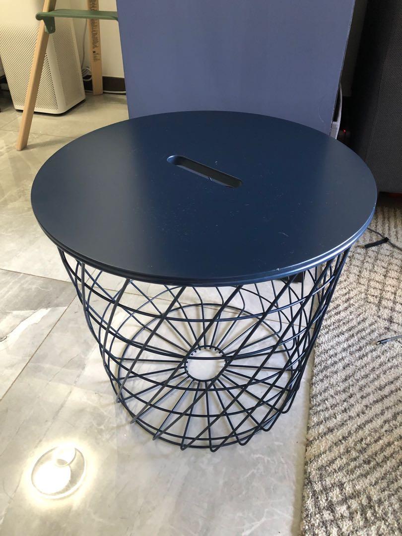 KVISTBRO Storage table, black, 173/8 - IKEA