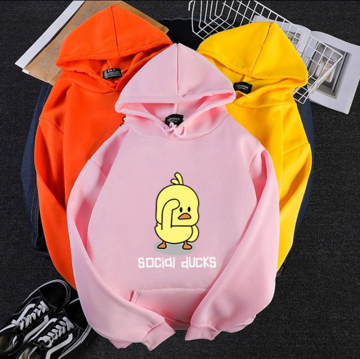 INSTOCK Cute Ulzzang duck Pink Hoodie long sleeve sweater Women s Fashion Tops Other Tops on Carousell
