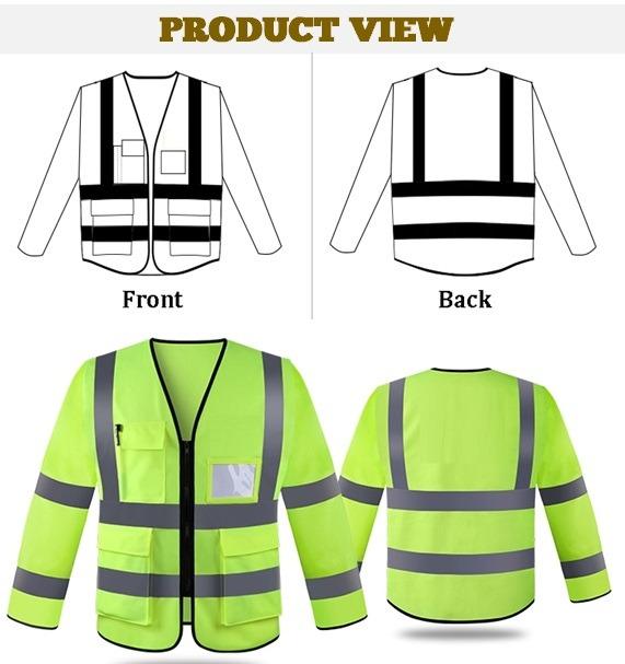Long sleeve reflective vest hot sale