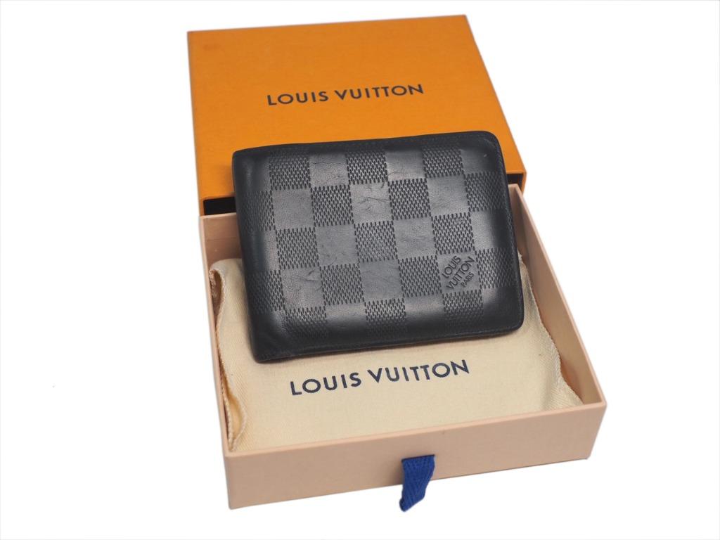 LOUIS VUITTON Louis Vuitton Portefeuille Multiple Bifold Wallet N63124 Damier  Infini Leather Onyx