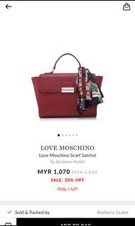 Love Moschino scarf satchel