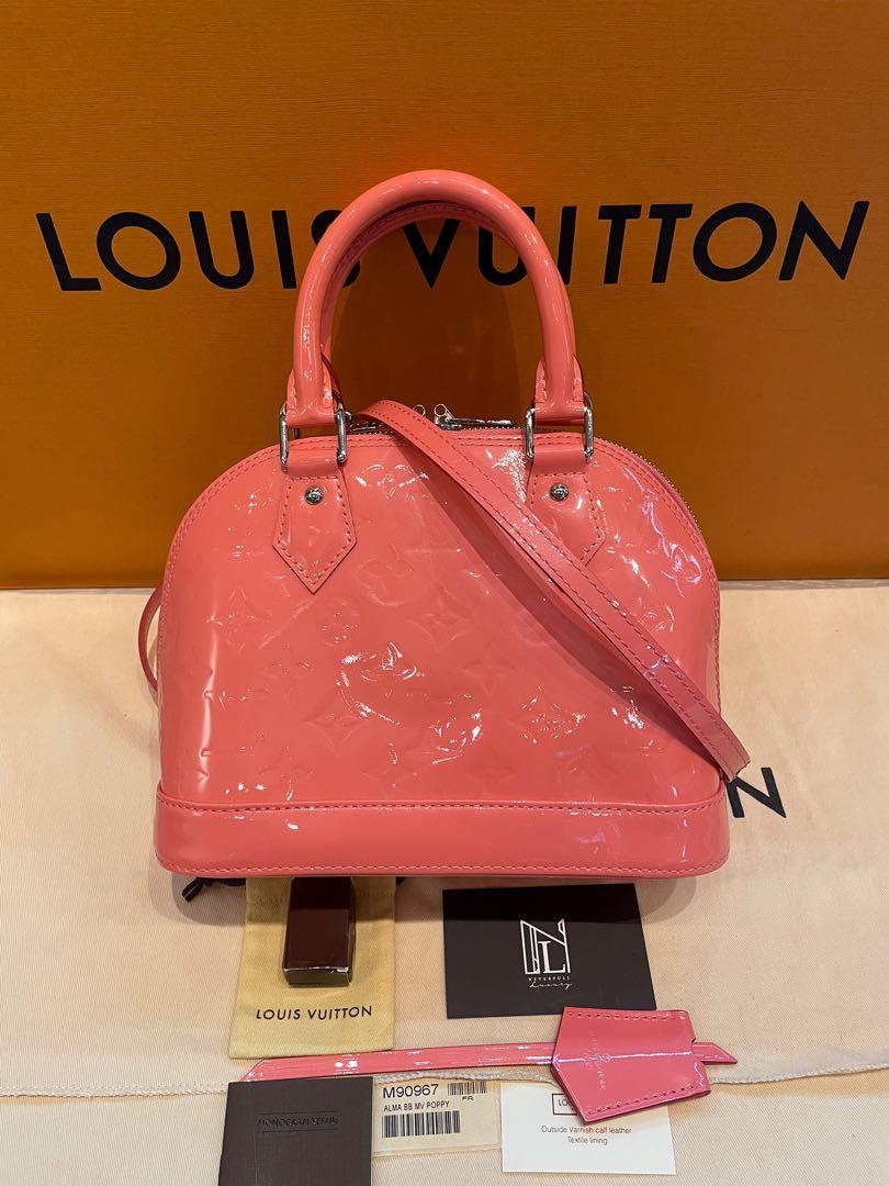 Louis Vuitton Orange Monogram Vernis Alma BB Bag Louis Vuitton