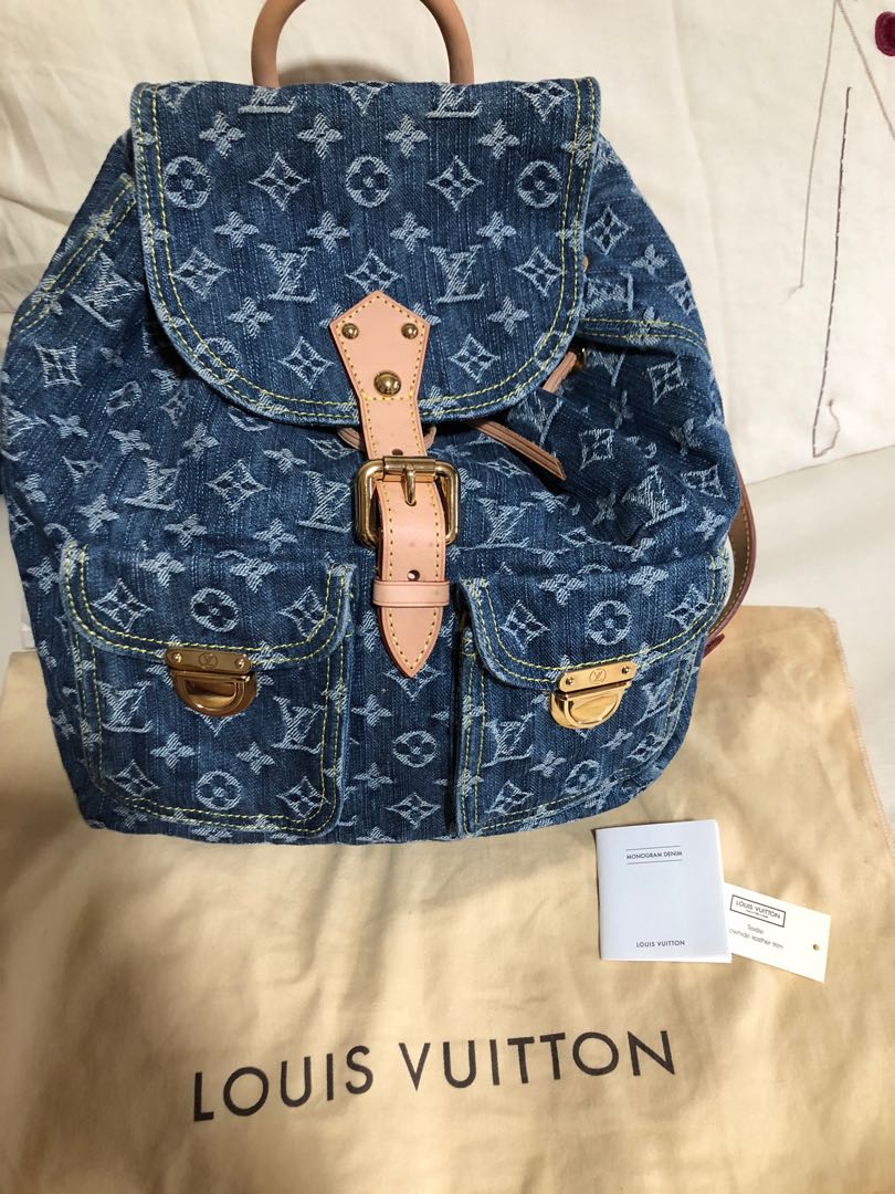 Sold at Auction: Louis Vuitton 'Sac A Dos' Denim Monogram Backpack