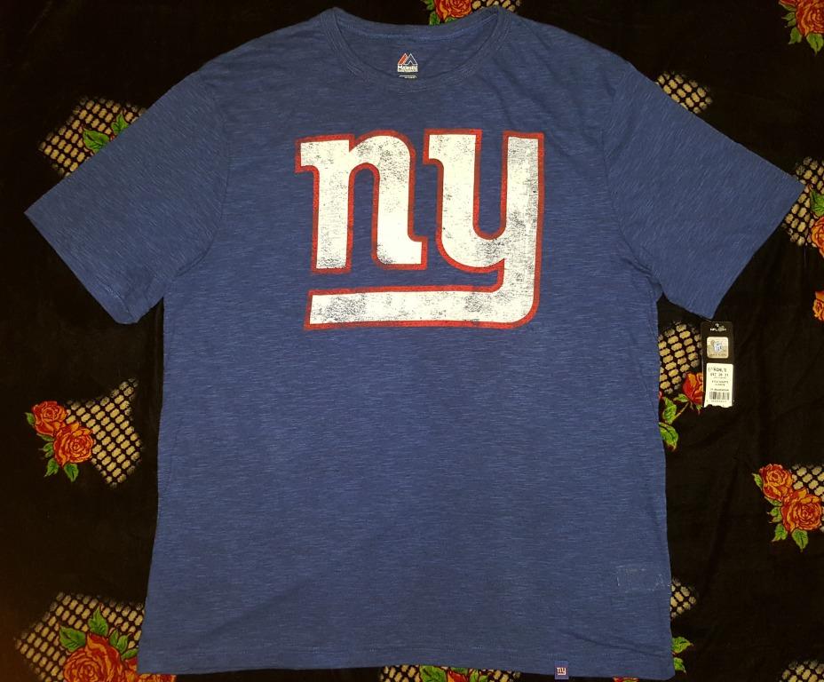 Majestic NFL Football T-Shirt New York Giants NY Logo Tech Cool