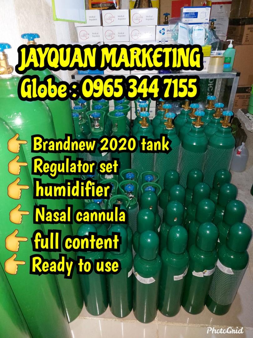 Medical oxygen tanks sizes (Category: Sanitizers & Disinfectants) located in Quezon City. Submitted by jayquanmarketing_09653447155 (Listing ID 1045939525, Image 1). Description: 💥JAYQUAN MARKETING COMPLETE SET READY TO USE Inclusion: 👇 ✅ OXYGEN TANK ✅ REGULATOR GAUGE ✅ NASAL CANNULA HOSE ✅ FULL CONTENT 5lbs with regulator set 10lbs with regulator set 15lbs with regulator set 20lbs with regulator set 50lbs with regulator set Trolley carrier for