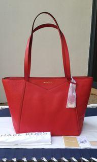 MICHAEL KORS- Whitney tote bag (Leather, Bright Red, Large)