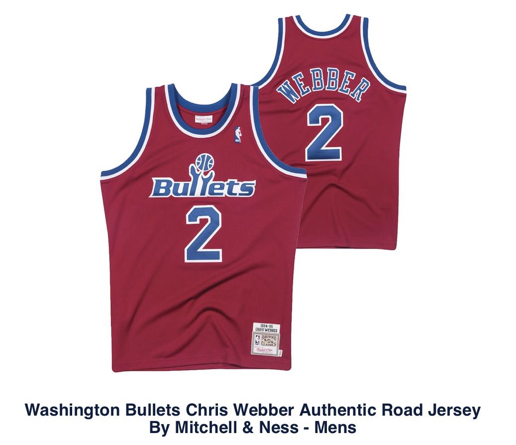 chris webber bullets jersey