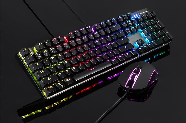 MOTOSPEED CK888 Mechanical Keyboard and Mouse Combo (Category: Computer Keyboard) located in Las Pinas. Submitted by borjamonica644 (Listing ID 1045842046, Image 3). Description: MOTOSPEED CK888 Mechanical Keyboard and Mouse Combo - Brand New - Price: 2,000 Specifications: Brand: Motospeed Model: CK888 Type: Keyboard and Mouse Combo Material: ABS / Aluminium alloy Connection: Wired Interface: USB Mouse Resolution: 800DPI / 1000DPI / 1600DPI / 240