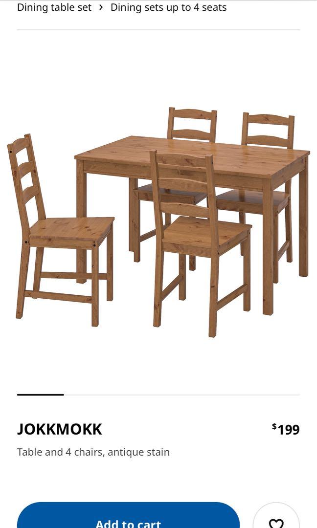 Moving to UK Sale Jokkmokk Ikea Tables 4 Chairs Furniture