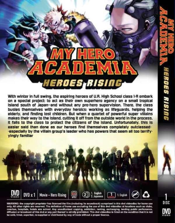 My Hero Academia Movie Heroes Rising Japanese Anime DVD with