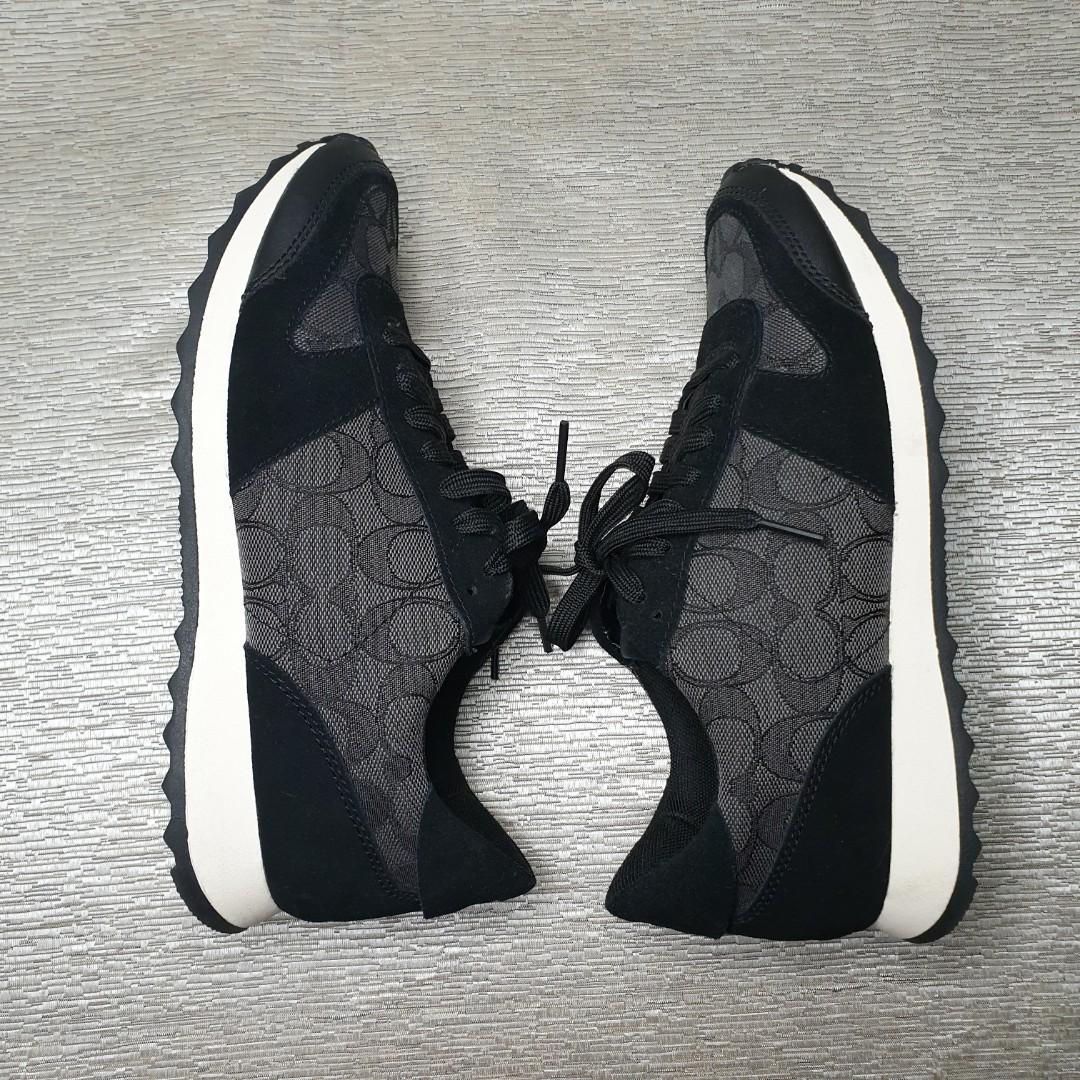 Authentic Coach Mason Signature Smoke Black Sneakers Women s Fashion Footwear Sneakers on Carousell