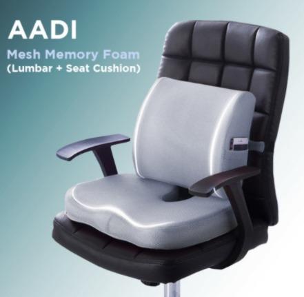 New Aadi Mesh Memory Foam Lumbar Seat Cushion Ergonomic Office Chair Pillow Back Support Furniture Tables Chairs On Carousell