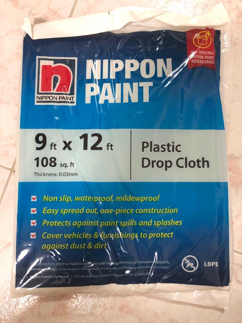 Nippon Paint Plastic Drop Cloth (Paint Plastic bag) 9ft x 12ft