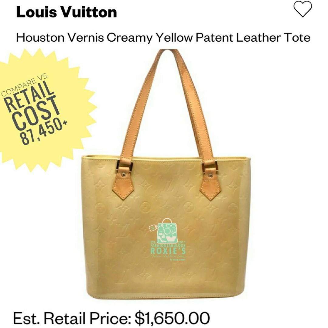 Louis Vuitton - Mustard Yellow Patent Leather Monogram Embossed