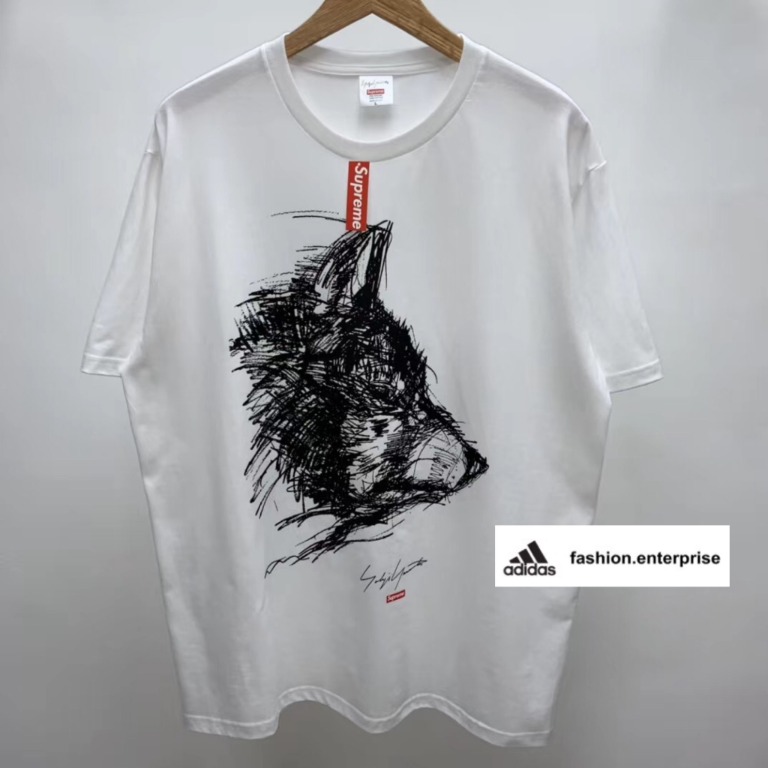 Supreme FW20 Yohji Yamamoto Scribble Wolf Tee, Men's Fashion, Tops