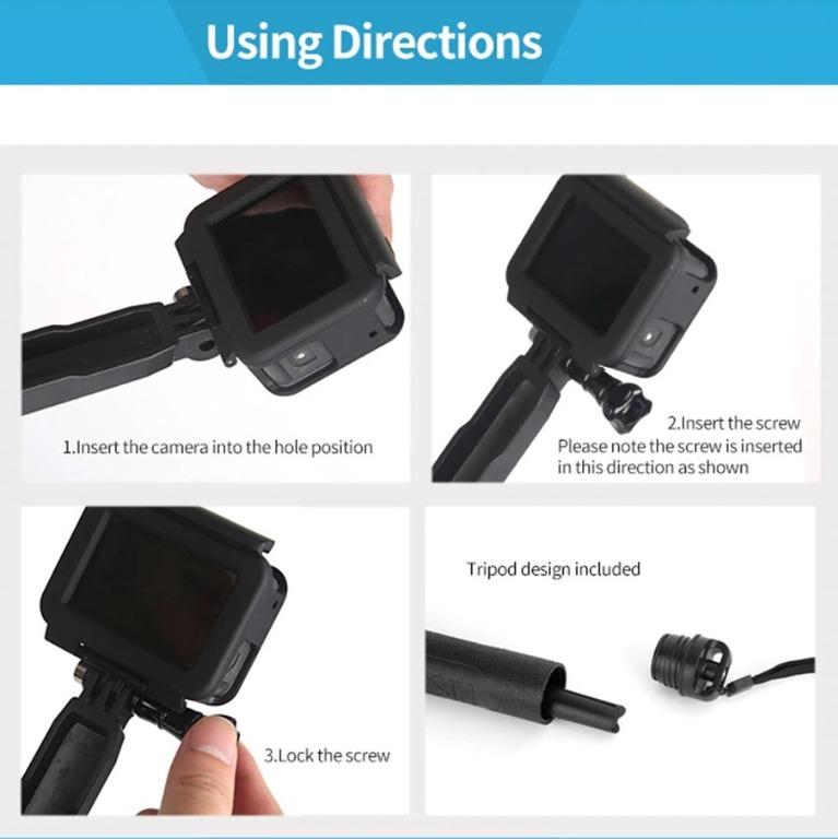 GEPULY Mini Hand Grip Selfie Stick Tripod Stand For GoPro