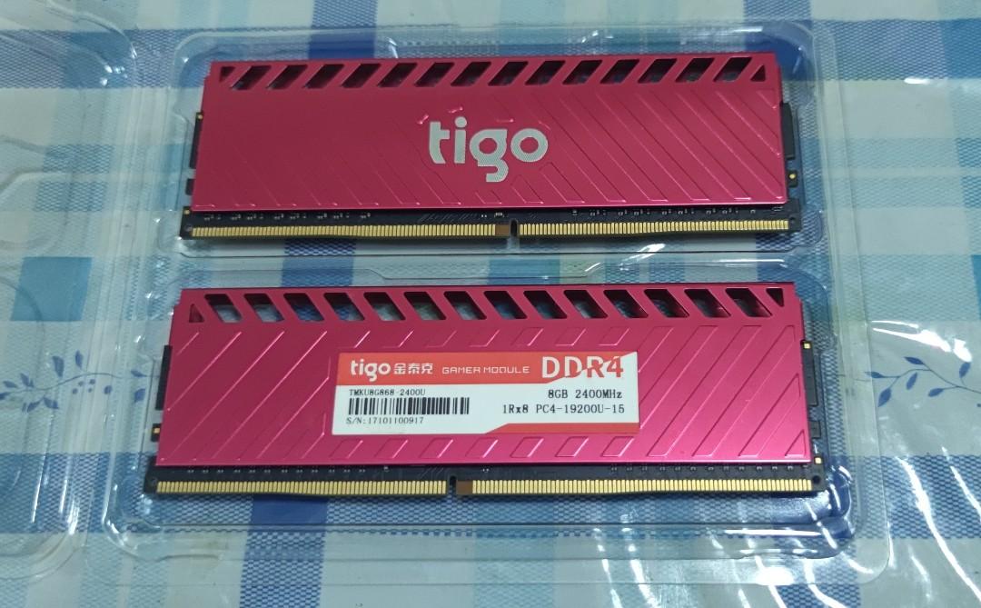 Tigo DDR4 Desktop RAM 2x8GB DDR4-2400 CL15, Computers Tech