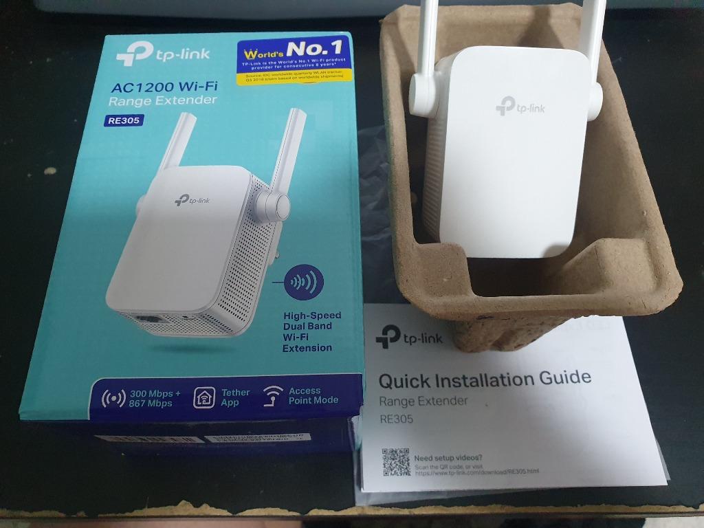 Tp Link Ac1200 Wi Fi Range Extender Re305 Electronics Computer Parts Accessories On Carousell