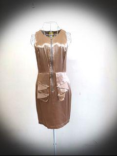 Upfront golden dress