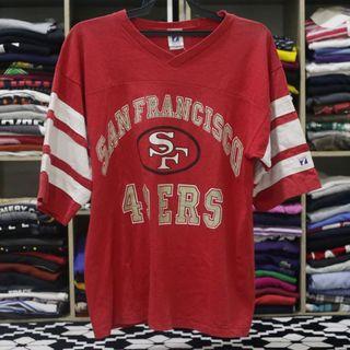 Vintage 49ers NFL Logo 7 Kain Sambung tee