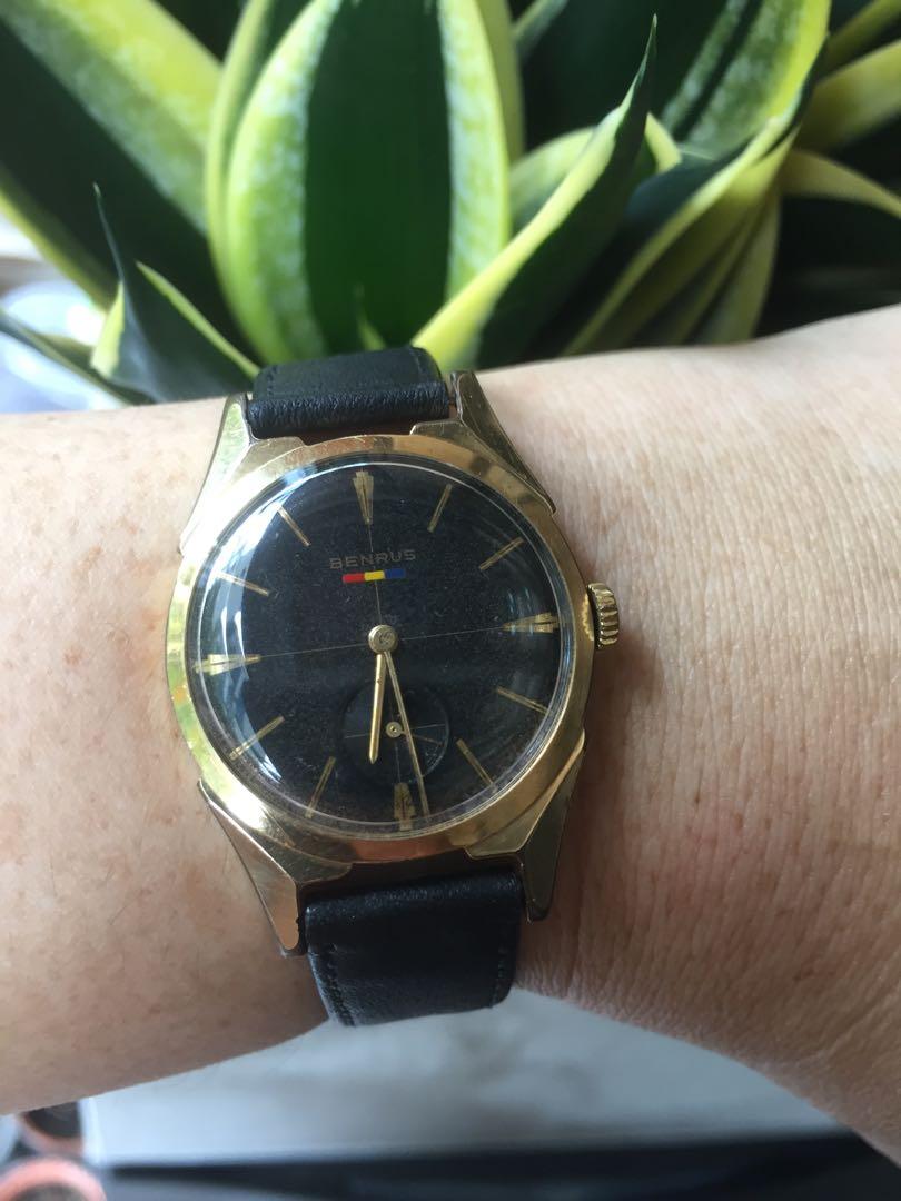 Vintage benrus mens watch on sale