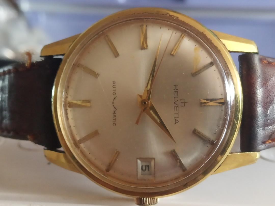 Vintage Helvetia automatic watch Men s Fashion Watches
