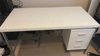 White Desk in good condition with free chair