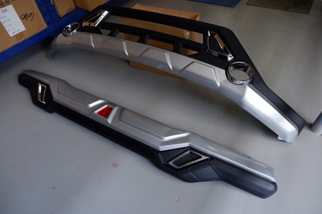 2018 to 2020 Mitsubishi Xpander Front & Rear Bumper nudge Over rider chin kit, Car Parts